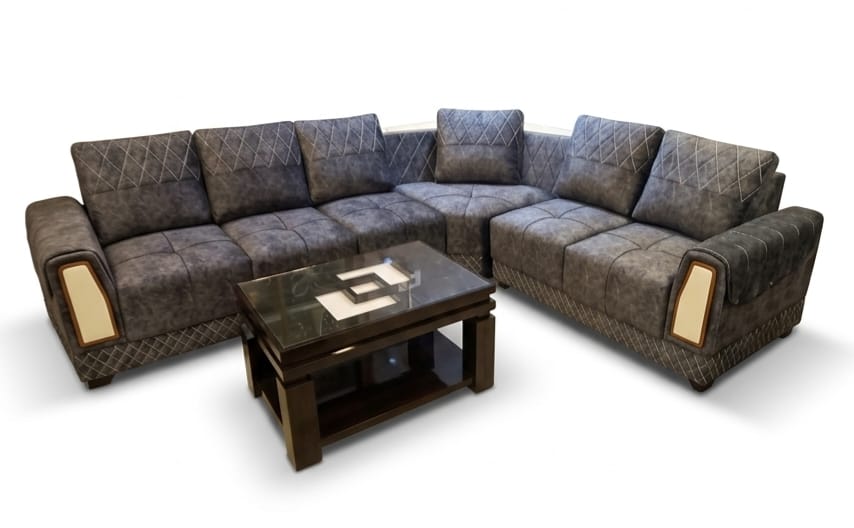 Modern L-Shape Fabric Sectional Sofa