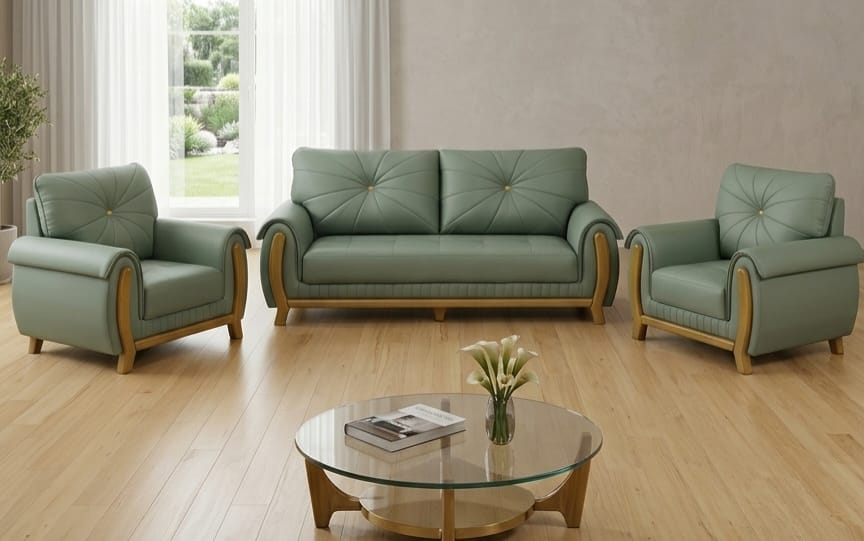 Sage Green Classic Sofa Set
